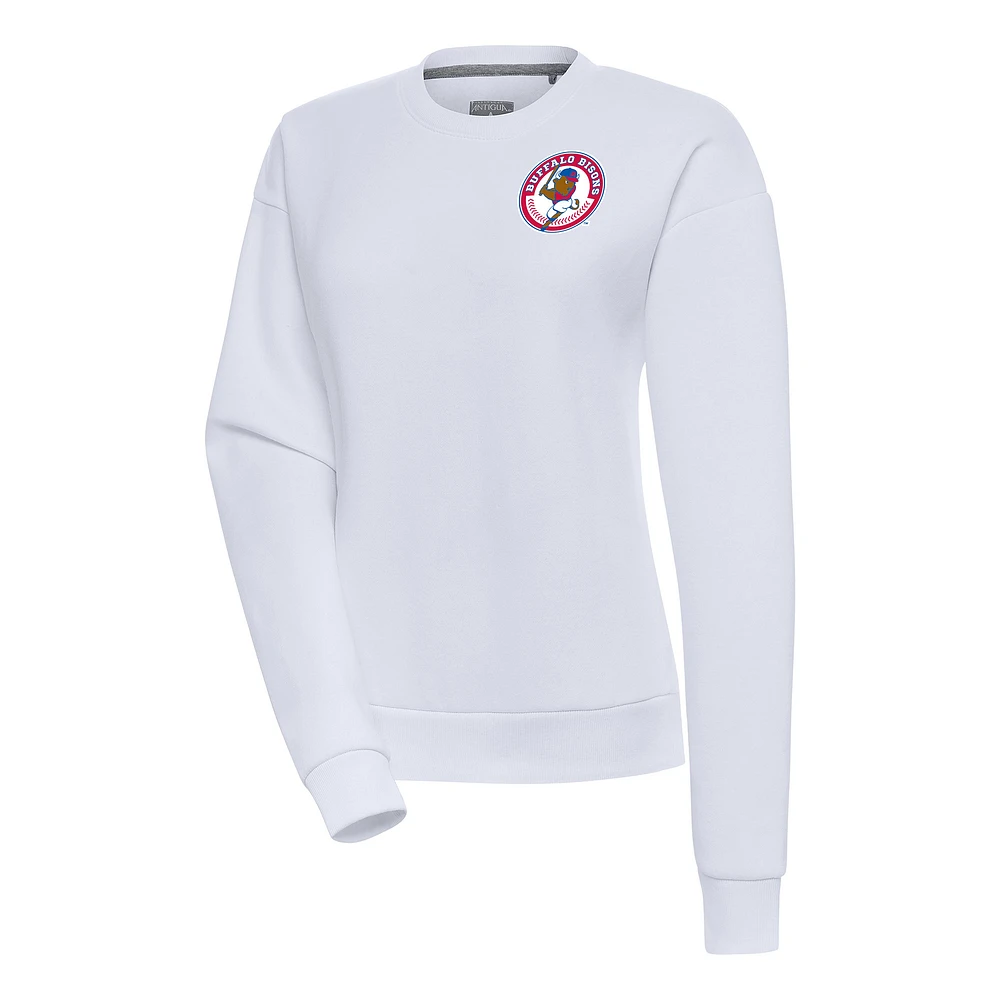 Women's Antigua White Buffalo Bisons Victory Pullover Sweatshirt