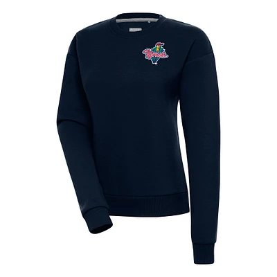 Women's Antigua Navy Cedar Rapids Kernels Victory Pullover Sweatshirt