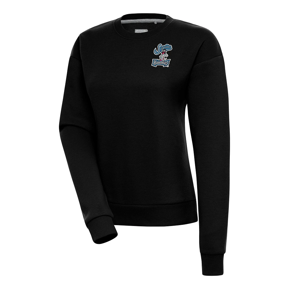 Women's Antigua Black Jupiter Hammerheads Victory Pullover Sweatshirt