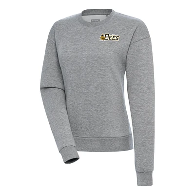 Women's Antigua Heather Gray Salt Lake Bees Victory Pullover Sweatshirt