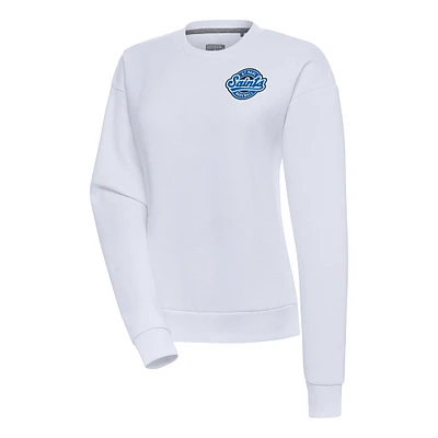 Women's Antigua White St. Paul Saints Victory Pullover Sweatshirt