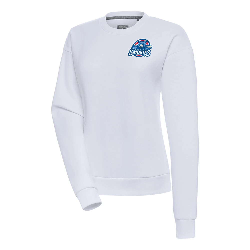 Women's Antigua White Tennessee Smokies Victory Pullover Sweatshirt