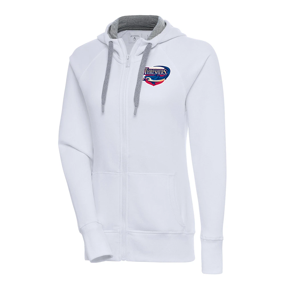 Women's Antigua Clearwater Threshers Victory Full-Zip Hoodie