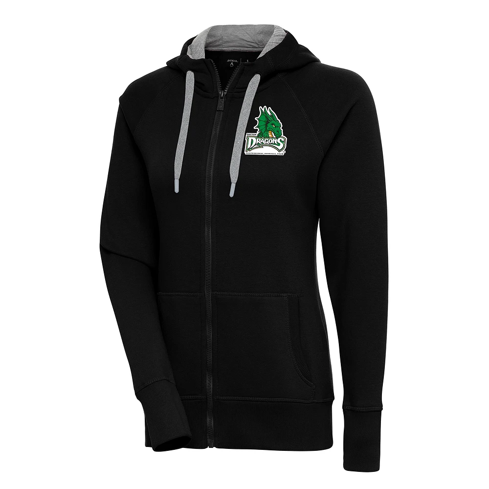 Women's Antigua Dayton Dragons Victory Full-Zip Hoodie