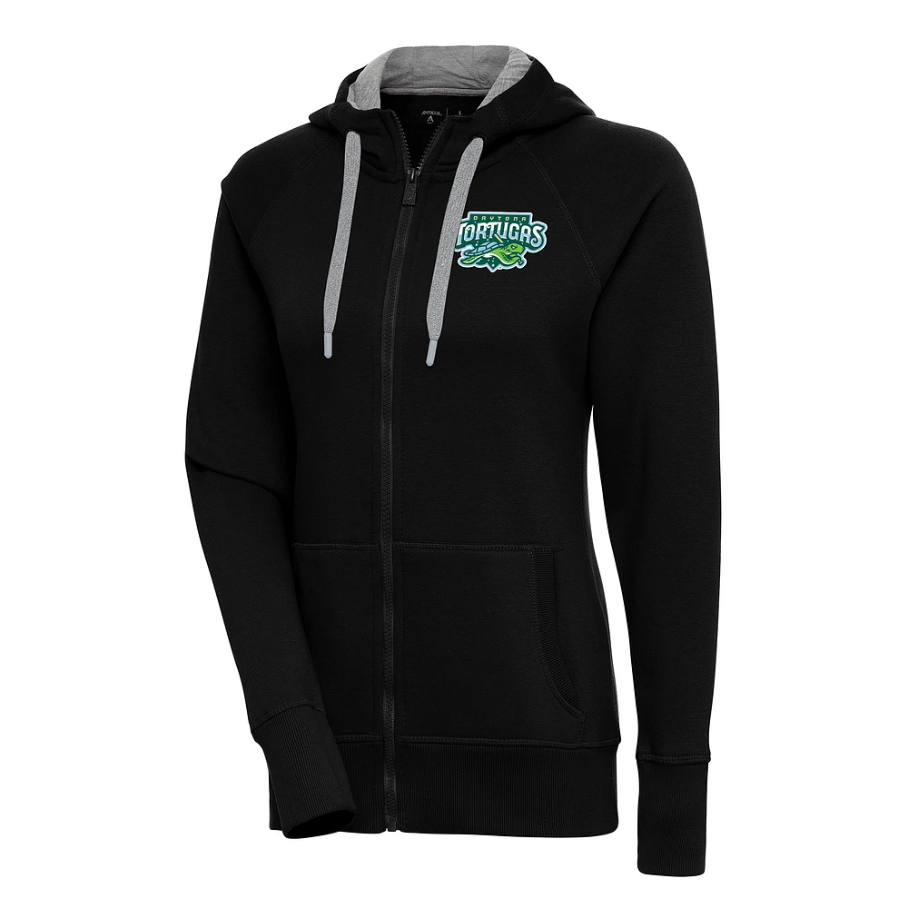 Women's Antigua Daytona Tortugas Victory Full-Zip Hoodie