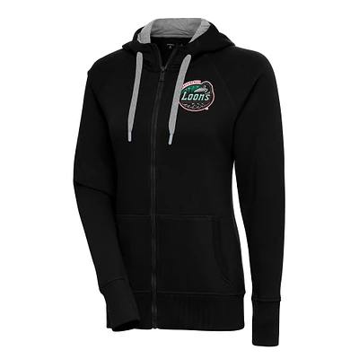 Women's Antigua Great Lakes Loons Victory Full-Zip Hoodie