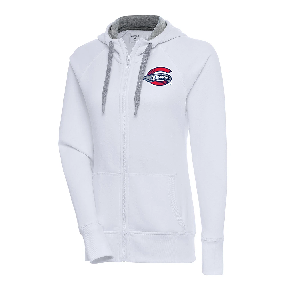 Women's Antigua Greenville Drive Victory Full-Zip Hoodie