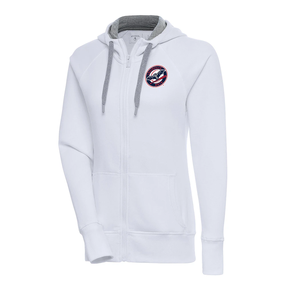 Women's Antigua Louisville Bats Victory Full-Zip Hoodie