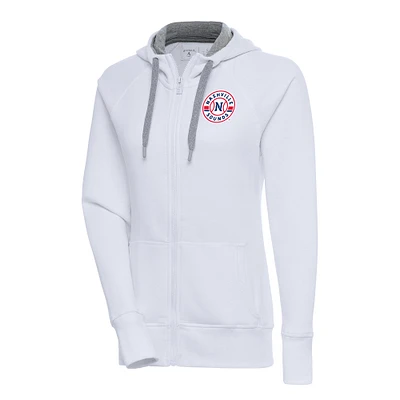 Women's Antigua Nashville Sounds Victory Full-Zip Hoodie