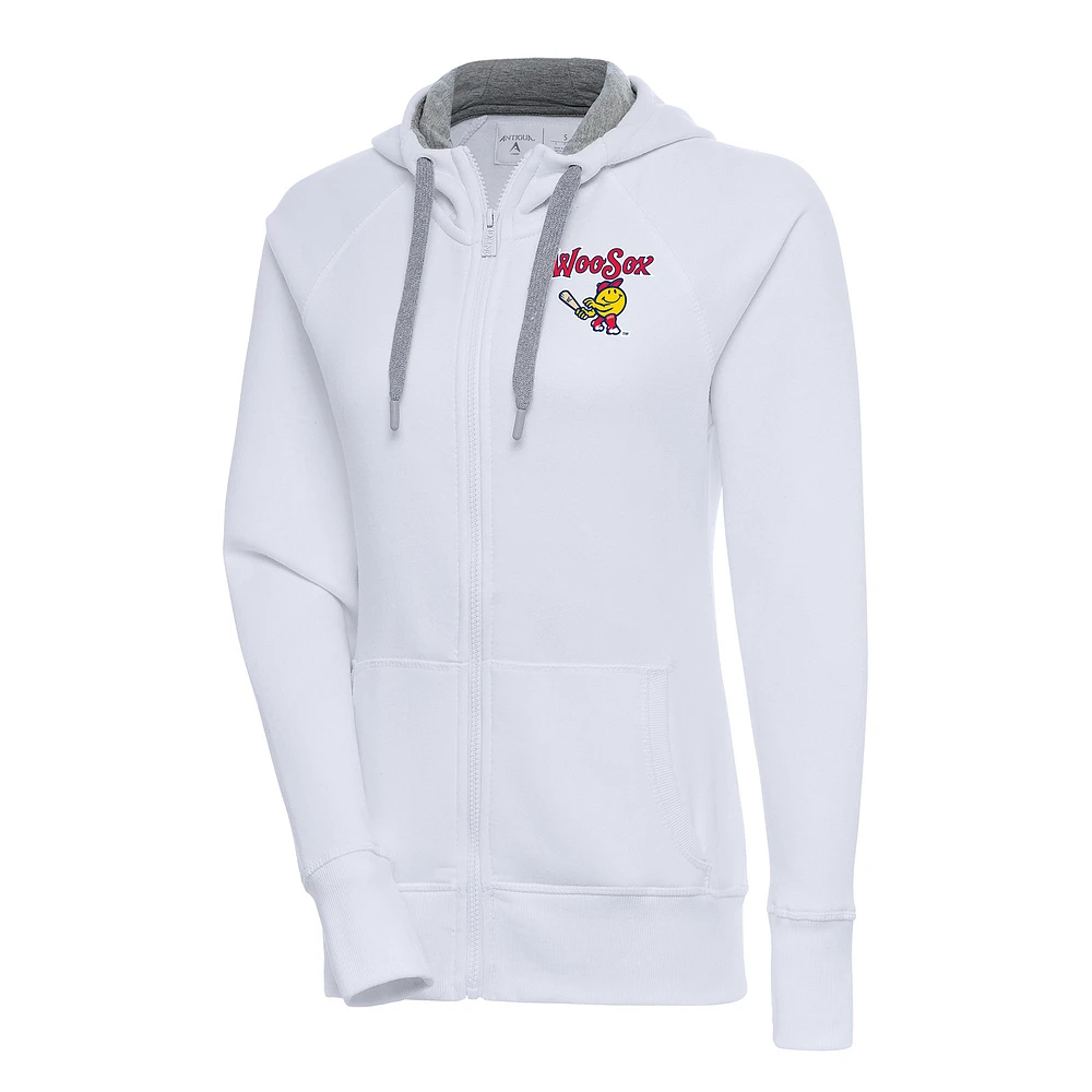 Women's Antigua Worcester Red Sox Victory Full-Zip Hoodie