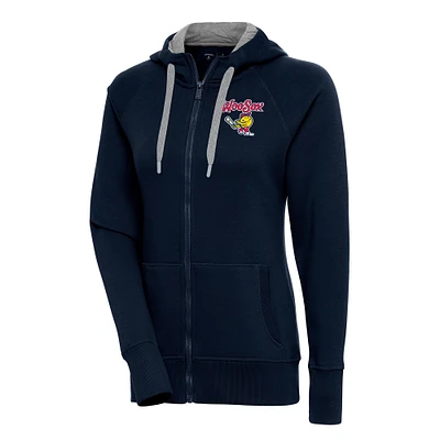 Women's Antigua Navy Worcester Red Sox Victory Full-Zip Hoodie