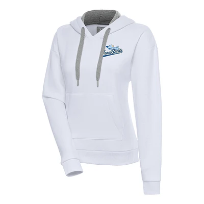 Women's Antigua White Aberdeen IronBirds Victory Pullover Hoodie