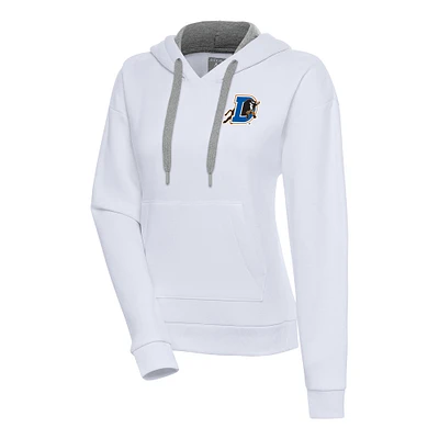 Women's Antigua White Durham Bulls Victory Pullover Hoodie