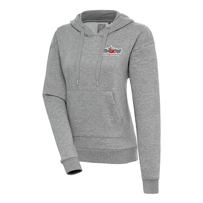 Women's Antigua Heather Gray Fort Wayne TinCaps Victory Pullover Hoodie