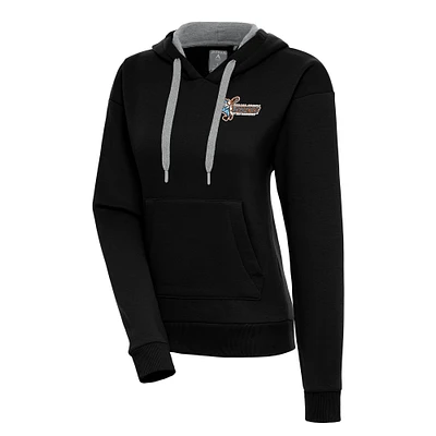 Women's Antigua Black Inland Empire 66ers Victory Pullover Hoodie