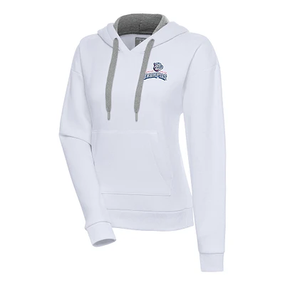 Women's Antigua  White Lehigh Valley IronPigs Victory Pullover Hoodie