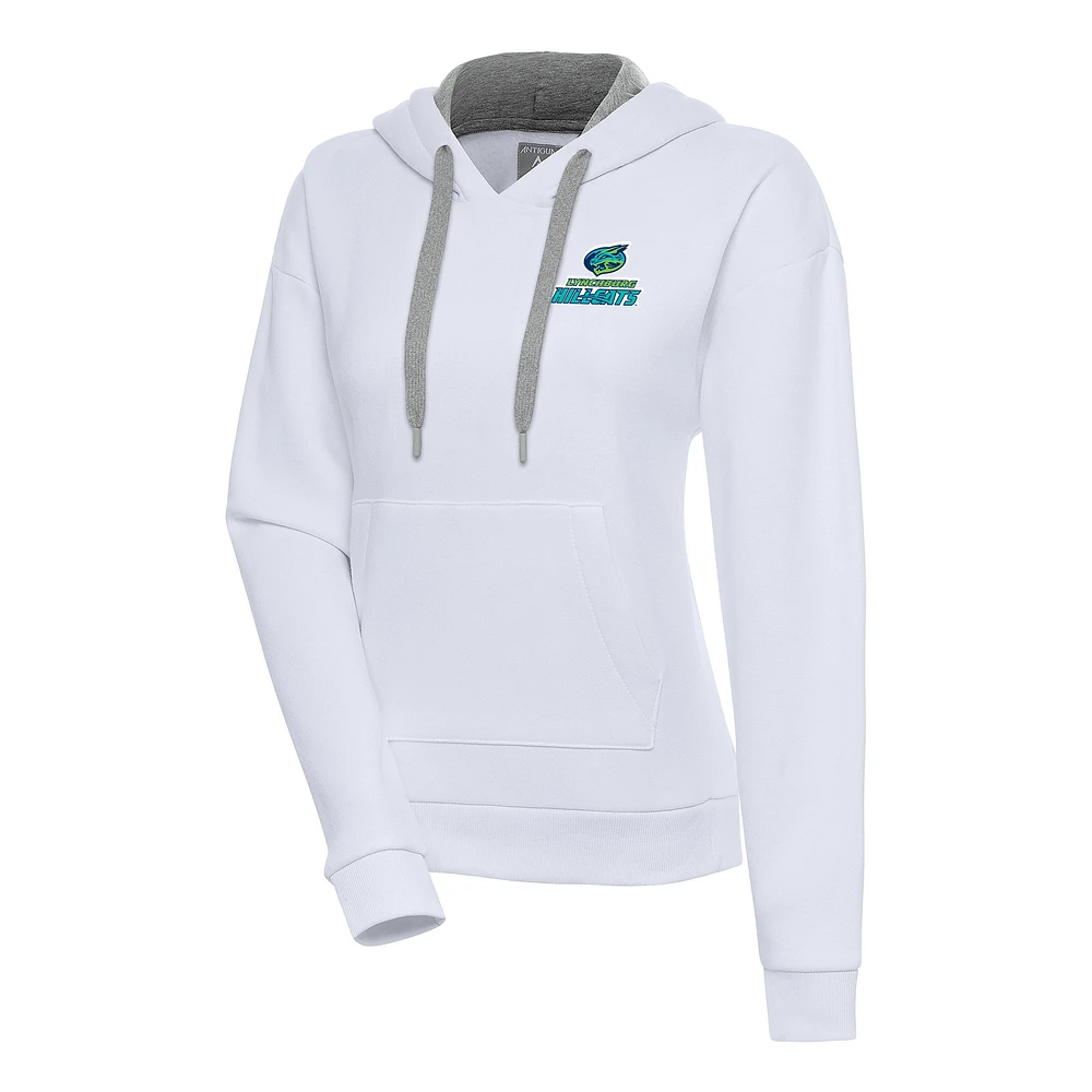 Women's Antigua White Lynchburg Hillcats Victory Pullover Hoodie