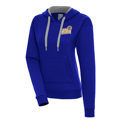 Women's Antigua Royal St. Lucie Mets Victory Pullover Hoodie