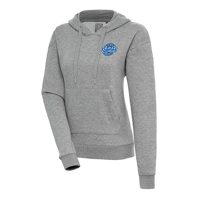 Women's Antigua Heather Gray St. Paul Saints Victory Pullover Hoodie