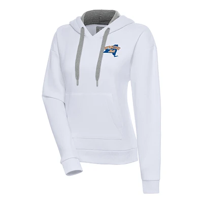 Women's Antigua White Syracuse Mets Victory Pullover Hoodie
