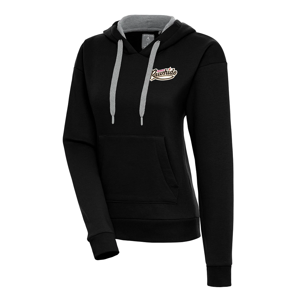 Women's Antigua Black Visalia Rawhide Victory Pullover Hoodie
