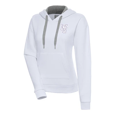 Women's Antigua White Winston-Salem Dash Victory Pullover Hoodie