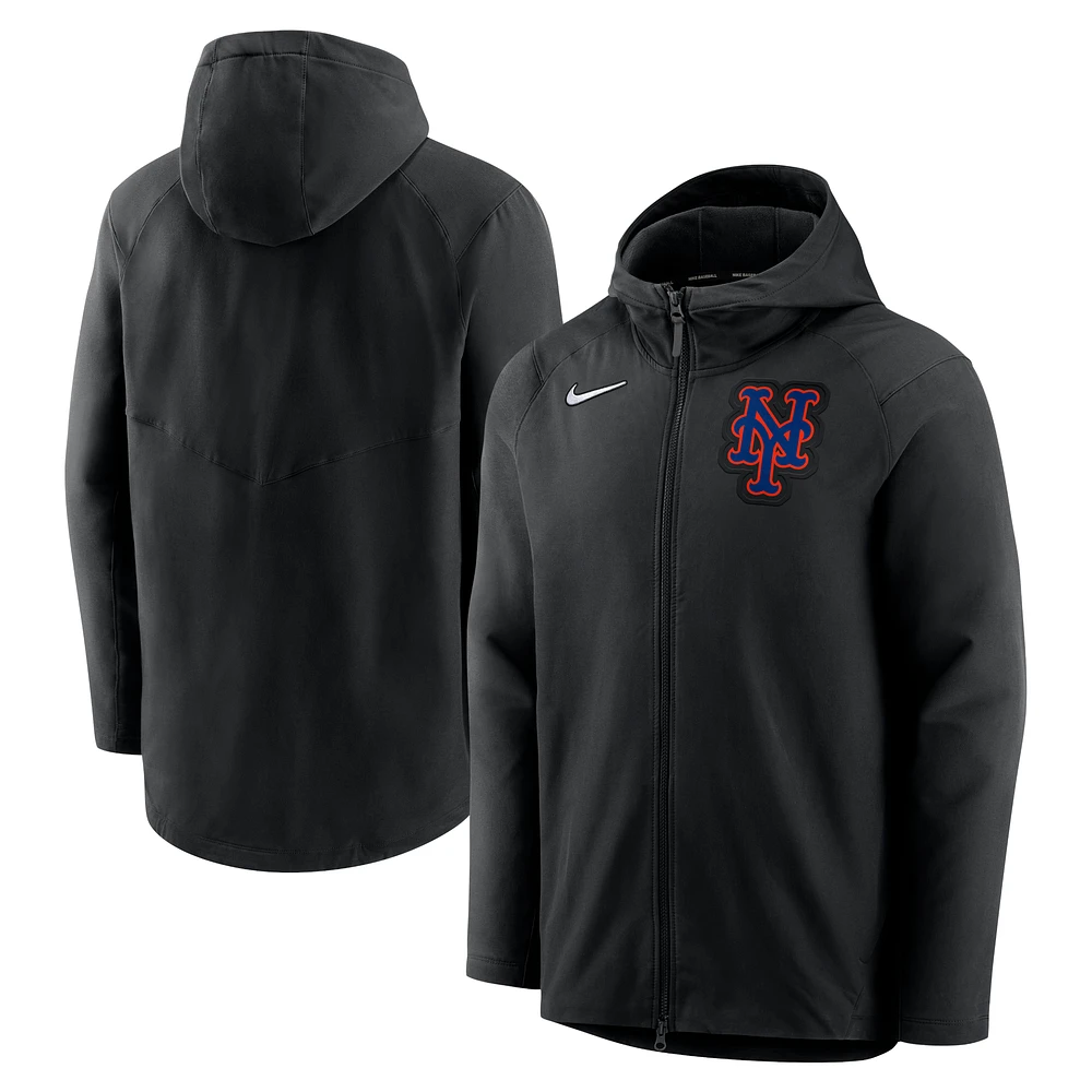 Men's Nike Black New York Mets Authentic Collection Performance Full-Zip Hoodie