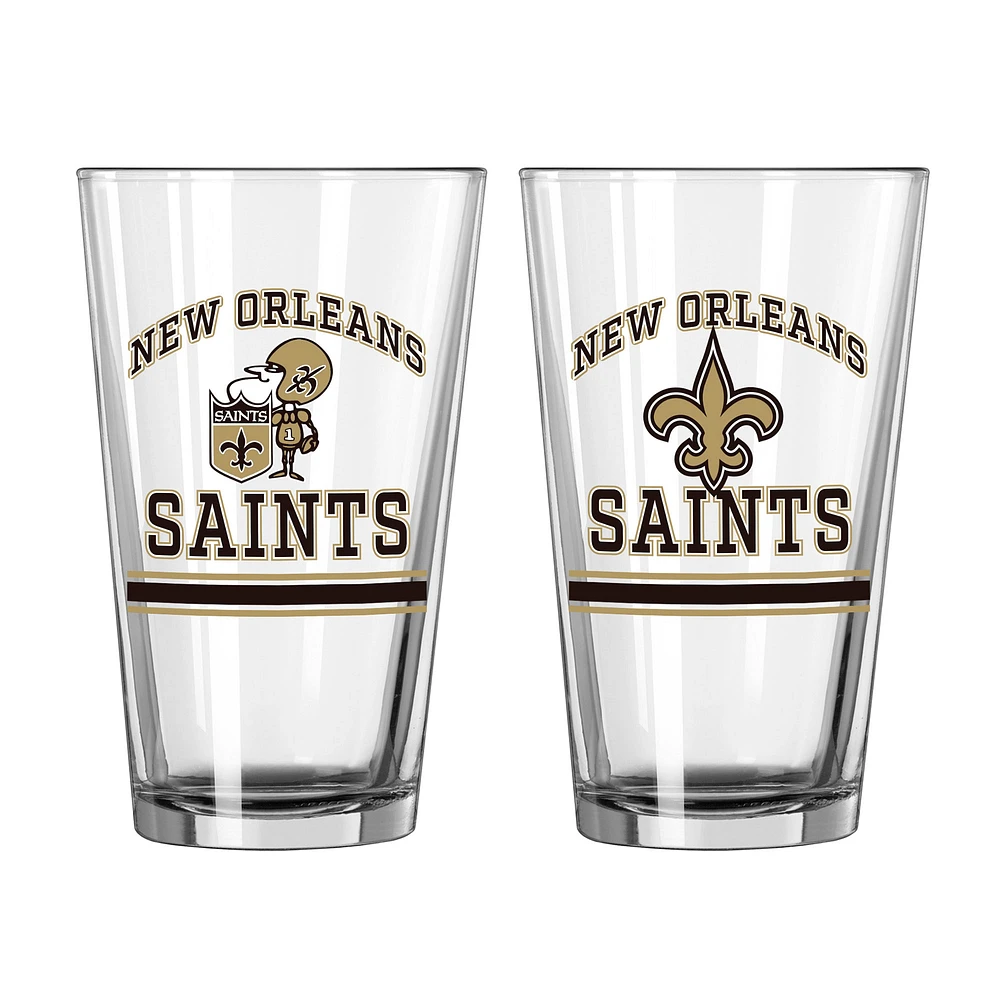 New Orleans Saints 16oz. Pint Glass Two Pack