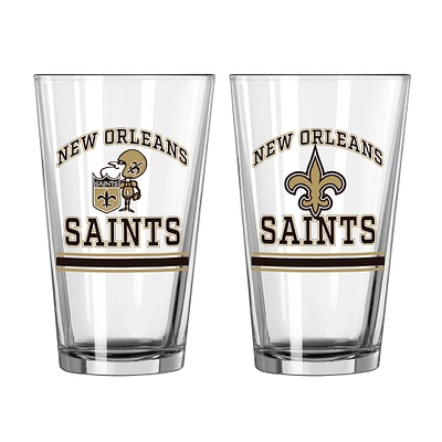 New Orleans Saints 16oz. Pint Glass Two Pack