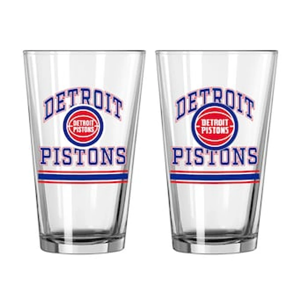 Detroit Pistons 16oz. Pint Glass Two Pack
