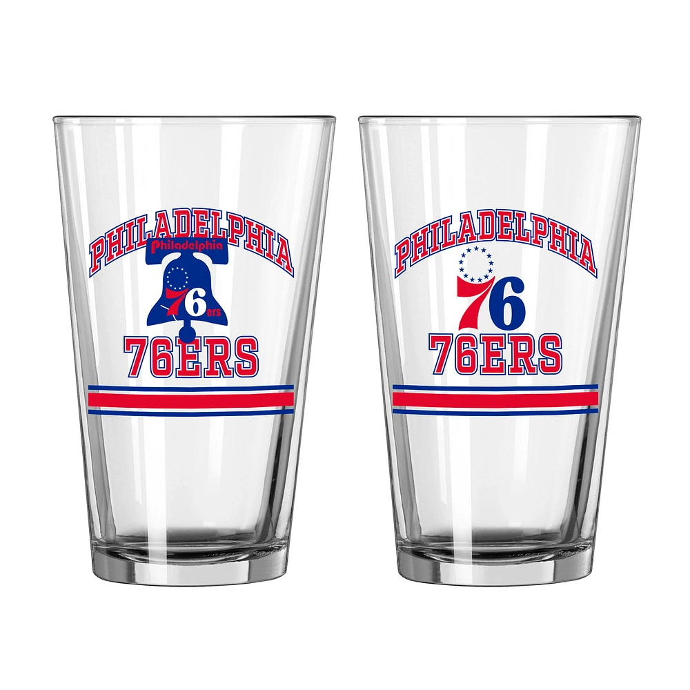 Philadelphia 76ers 16oz. Pint Glass Two Pack