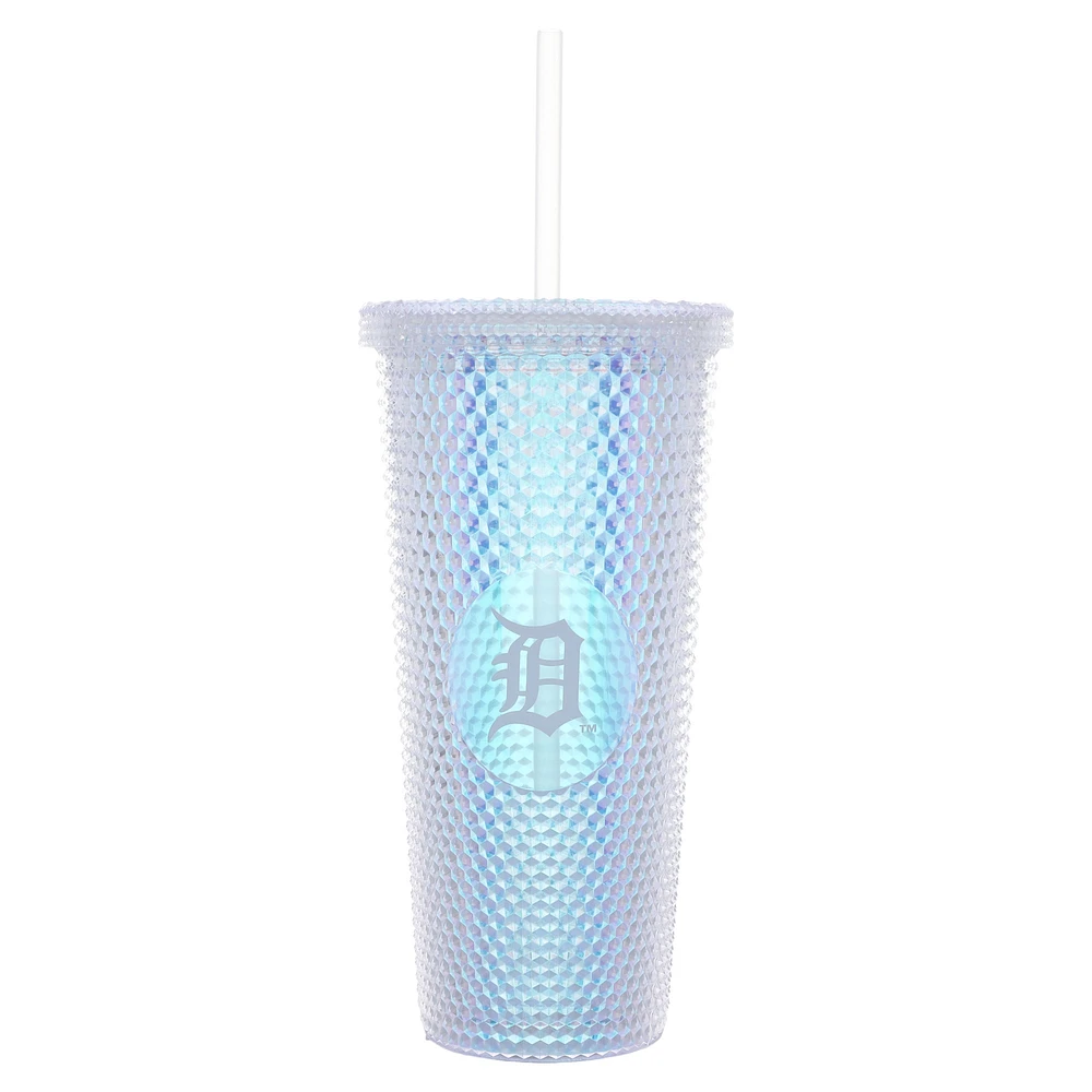 Detroit Tigers 24oz. Iridescent Studded Travel Tumbler with Straw
