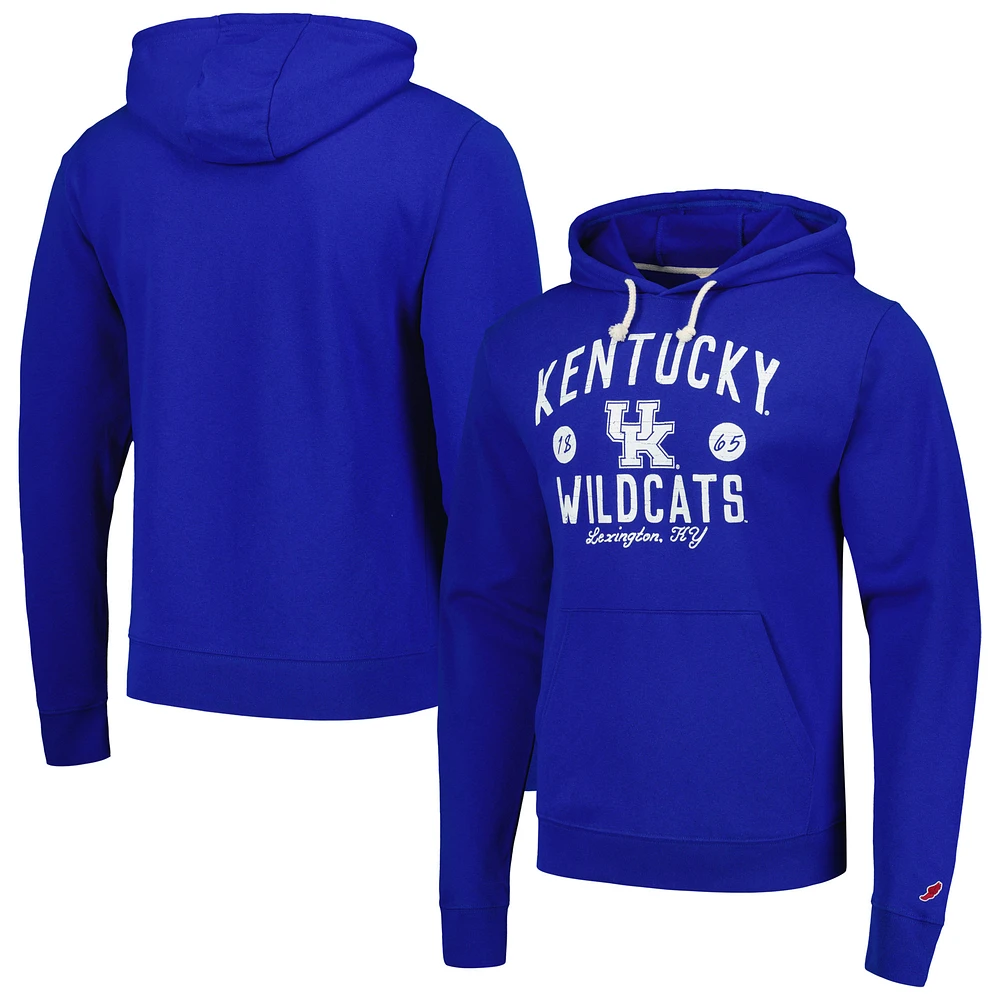 Men's League Collegiate Wear Royal Kentucky Wildcats Bendy Arch Essential Pullover Hoodie