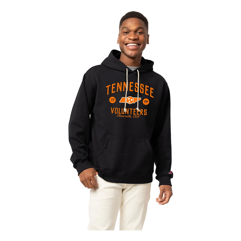 Men's League Collegiate Wear Black Tennessee Volunteers Bendy Arch Essential Pullover Hoodie