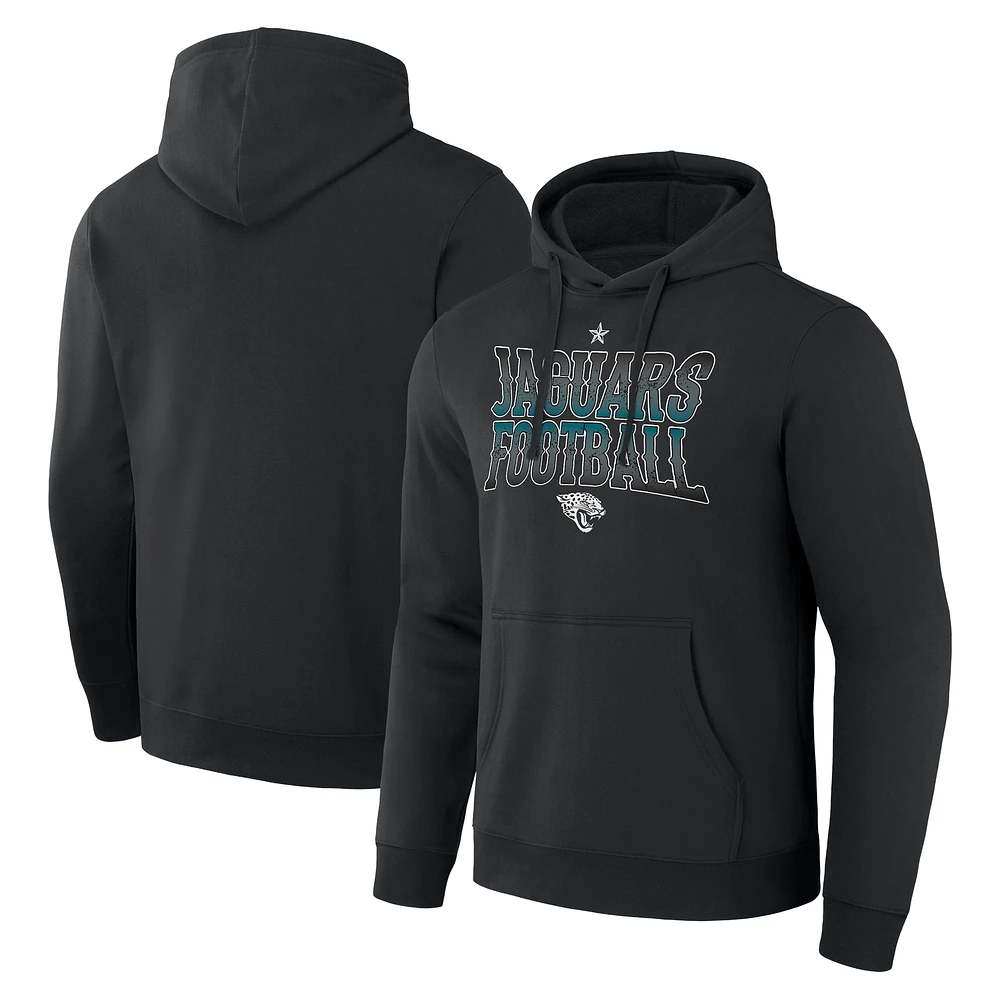 Men's NFL x Darius Rucker Collection by Fanatics Black Jacksonville Jaguars Rock N' Football Pullover Hoodie