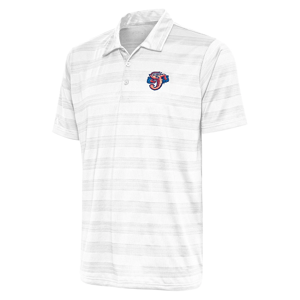 Men's Antigua White Jacksonville Jumbo Shrimp Compass Polo