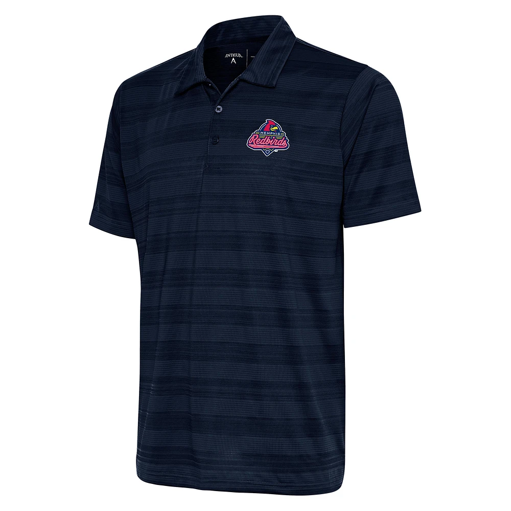 Men's Antigua Navy Memphis Redbirds Compass Polo