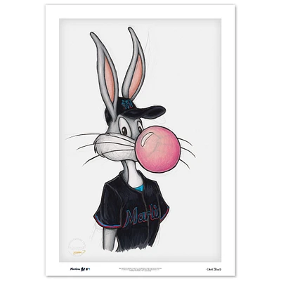 Bugs Bunny Miami Marlins 24" x 36" Limited Edition Fine Art Print