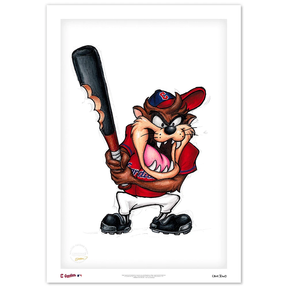 Tasmanian Devil Cleveland Guardians 24" x 36" Limited Edition Fine Art Print