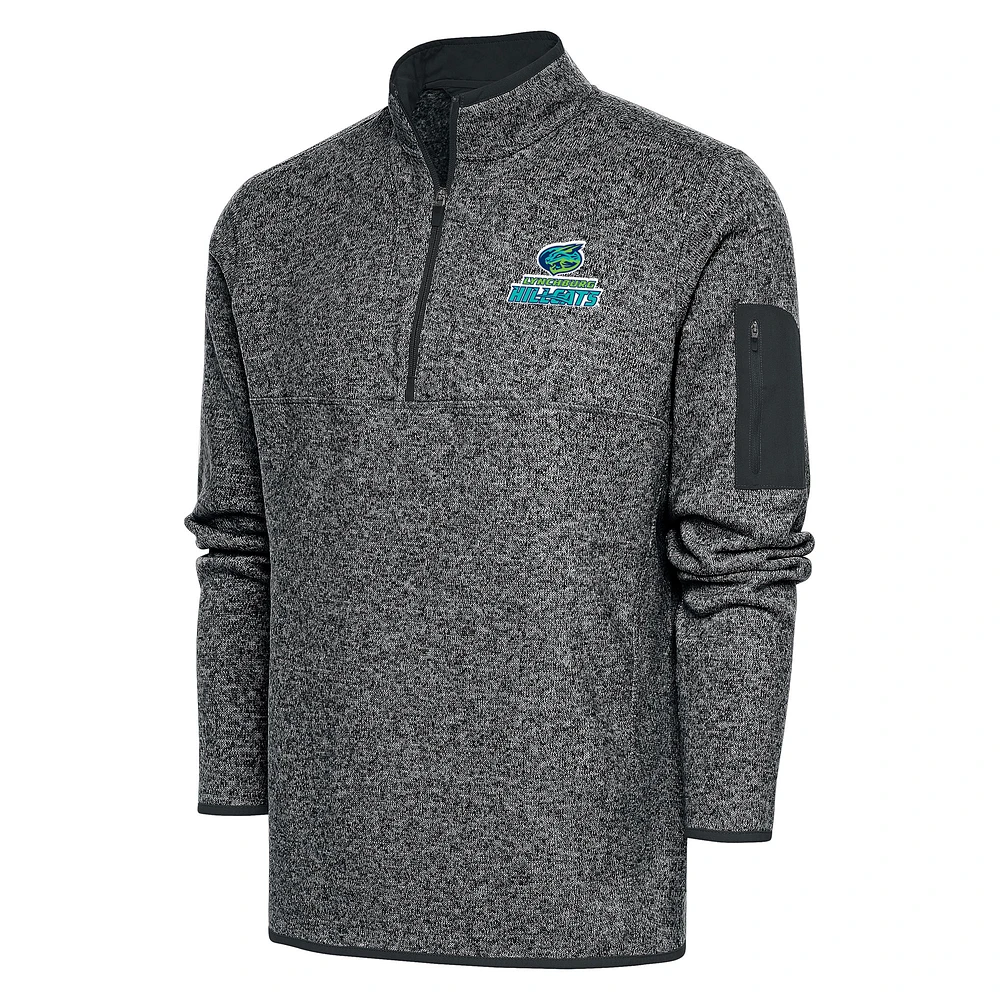 Men's Antigua Heather Gray Lynchburg Hillcats Big & Tall Fortune Quarter-Zip Pullover Jacket