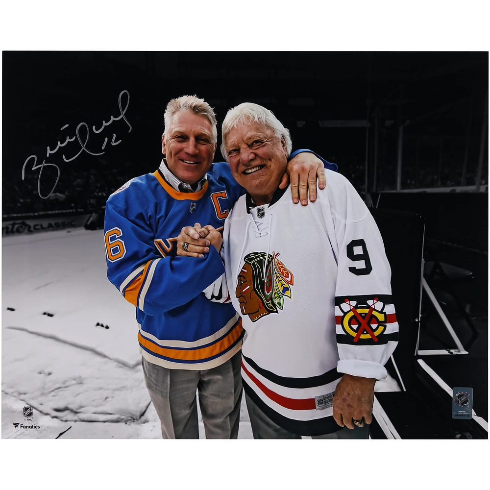 Brett Hull St. Louis Blues Autographed 16" x 20" with Bobby Hull Spotlight Photograph
