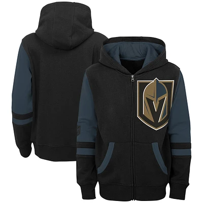 Preschool Black Vegas Golden Knights Face Off Full Zip Hoodie
