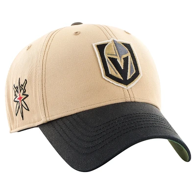 Men's '47 Khaki/Black Vegas Golden Knights Dusted Sedgwick MVP Adjustable Hat