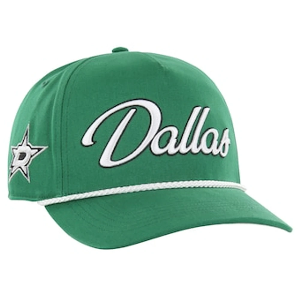 Men's '47 Kelly Green Dallas Stars Overhand Logo Side Patch Hitch Adjustable Hat