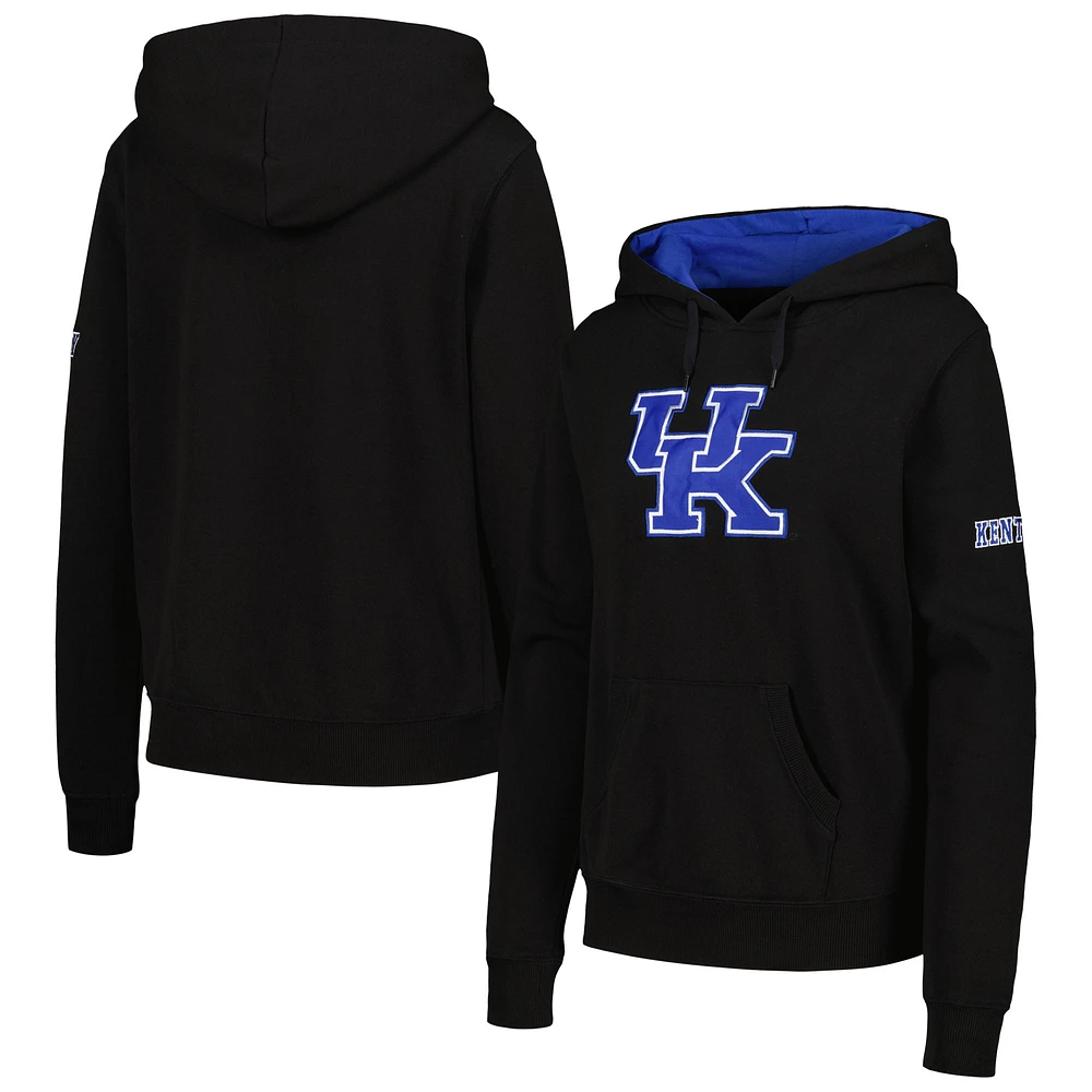 Women's Colosseum Black Kentucky Wildcats Big Logo Pullover Hoodie
