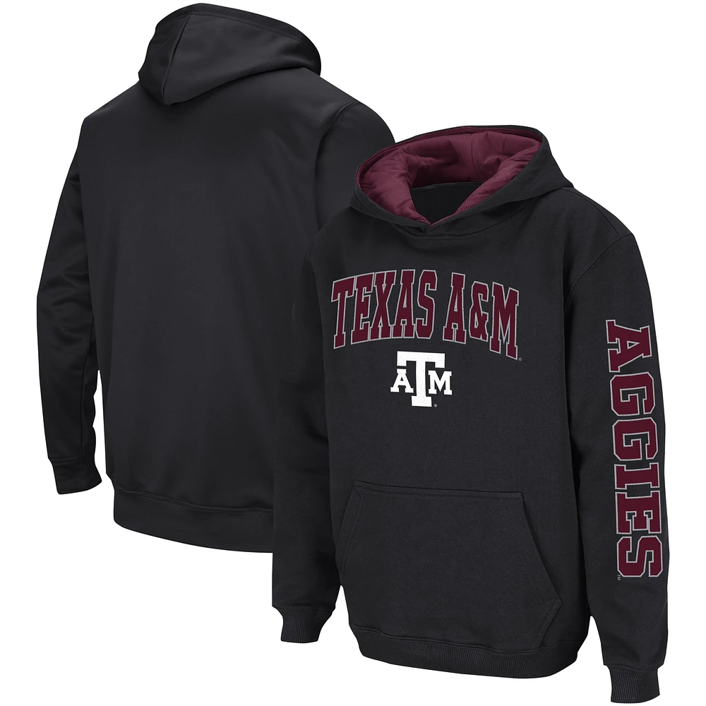 Youth Colosseum Black Texas A&M Aggies 2-Hit Pullover Hoodie