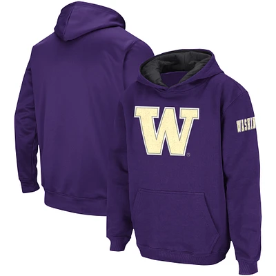 Youth Colosseum Purple Washington Huskies Big Logo Pullover Hoodie