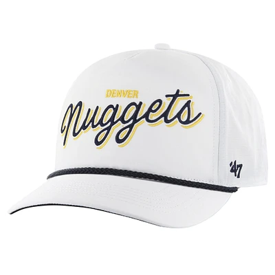 Men's '47 White Denver Nuggets Fairway Hitch brrr Adjustable Hat