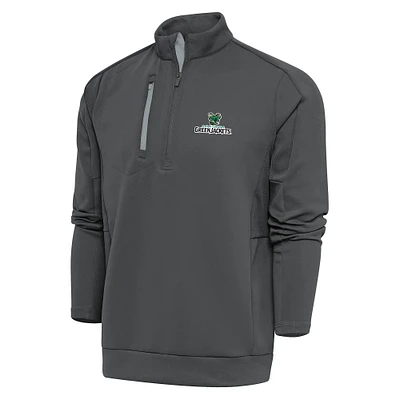Men's Antigua Pewter Augusta GreenJackets Generation Quarter-Zip Pullover Top