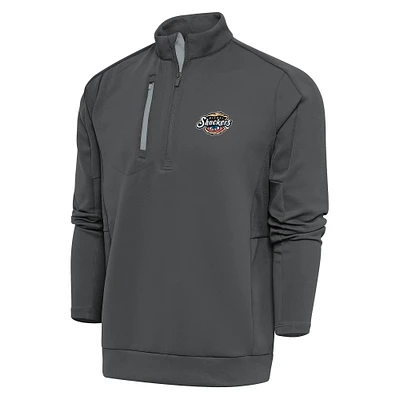 Men's Antigua Pewter Biloxi Shuckers Generation Quarter-Zip Pullover Top